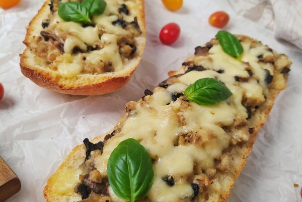 Fit zapiekanka z pieczarkami