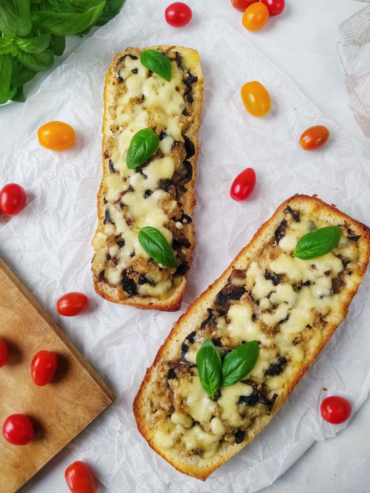 Fit zapiekanka z pieczarkami